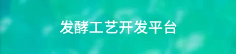 发酵工艺开发平台